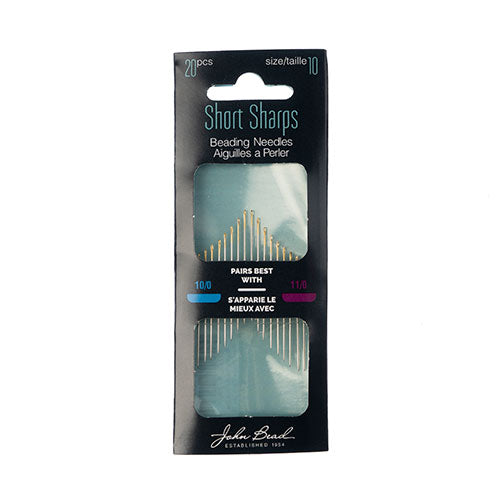 John Bead - Beading Needles Gold Eye Short and Sharp