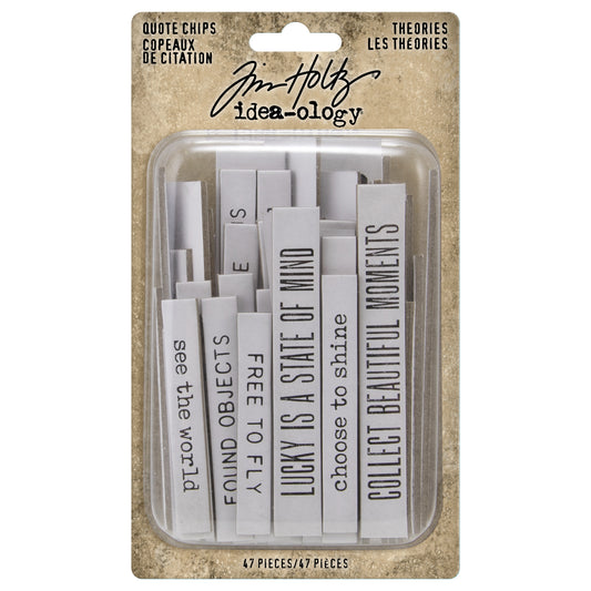 Tim Holtz Theories Quote Chips