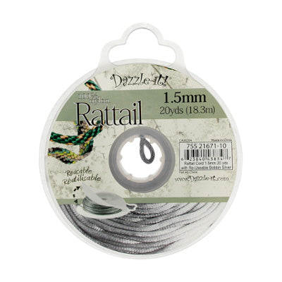 Rattail Cord w/ Re-Useable Bobbin : 20 Yards, 1.5mm