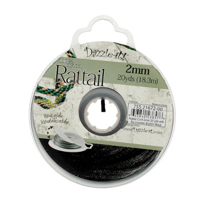 Rattail Cord w/ Re-Useable Bobbin : 20 Yards, 2mm