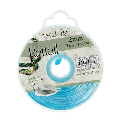 Rattail Cord w/ Re-Useable Bobbin : 20 Yards, 2mm