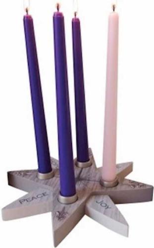 Advent Star Candle Holder w/ Candles