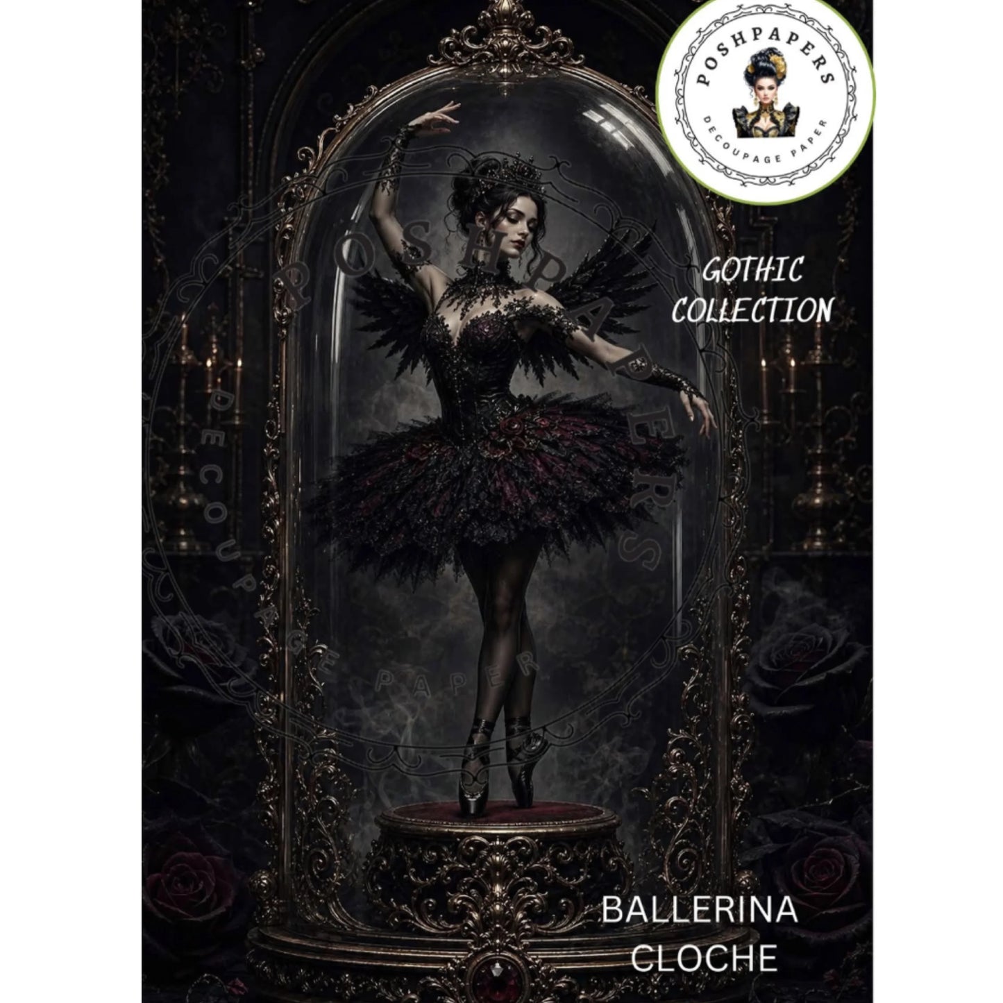 Posh Papers - Ballerina Cloche 73x53 cm
