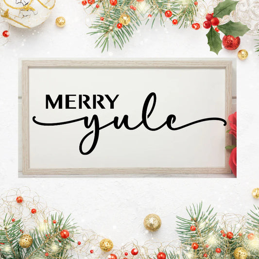 Muddaritaville Studio - Merry Yule 10" Script Sign