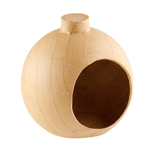 Factory Direct Craft - 6" Paper Mache Open Diorama Ball Ornament with Front Hole