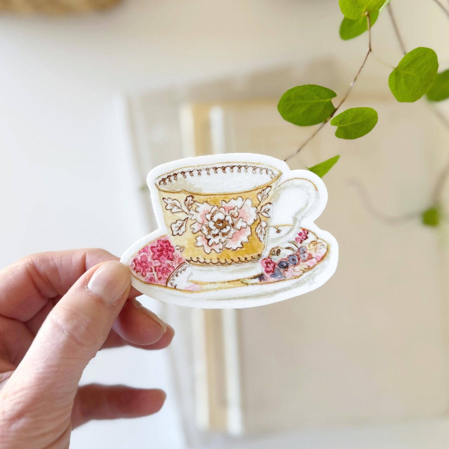 Emily Lex : Yellow Teacup Sticker