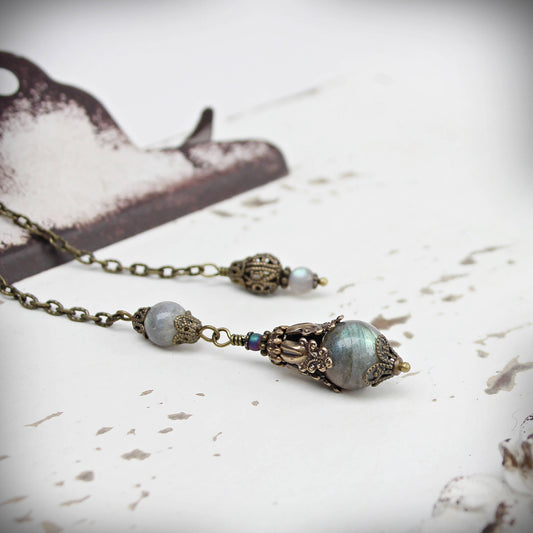 Circa 1890 - Labradorite Jewelry Pendulum | Intuition, Clarity & Wisdom
