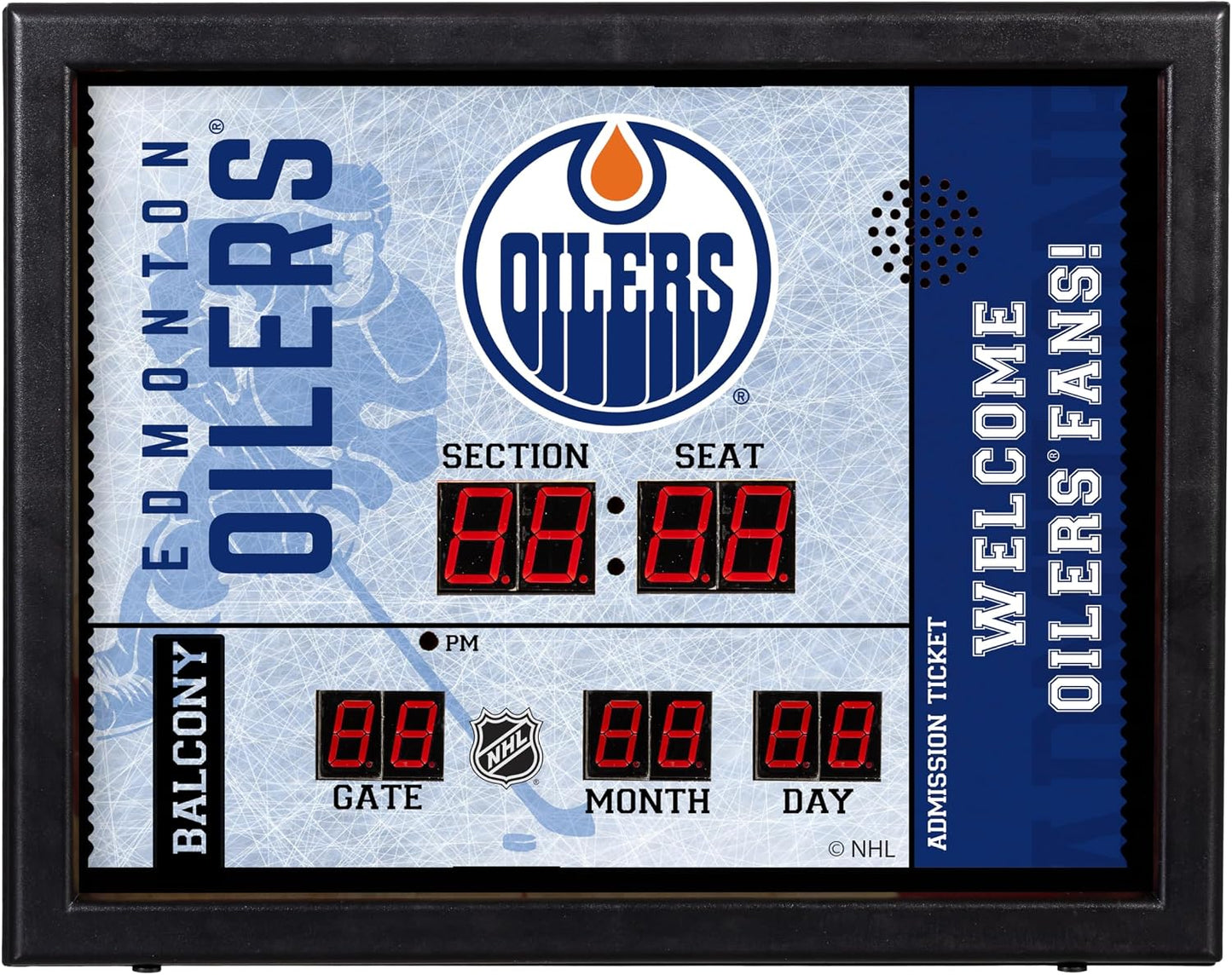 Edmonton Oilers Scoreboard Wall Clock