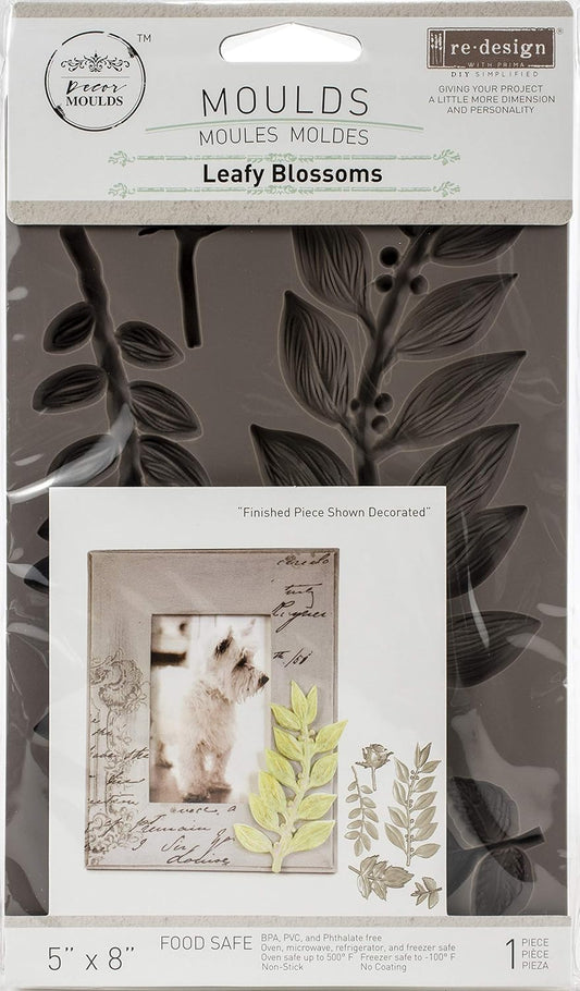Re-Design With Prima® Decor Moulds  – Leafy Blossoms 5x8"