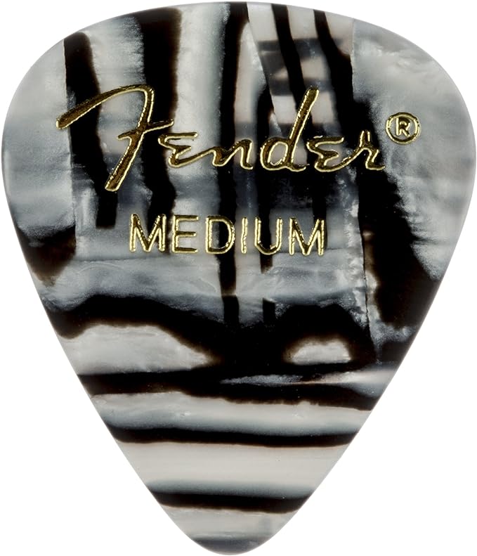FENDER ZEBRA MED CELLULOID 12 PICK PAK