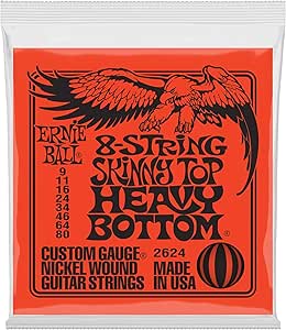 ERNIE BALL 8-STRING SKINNY TOP HEAVY BOTTOM 9-80