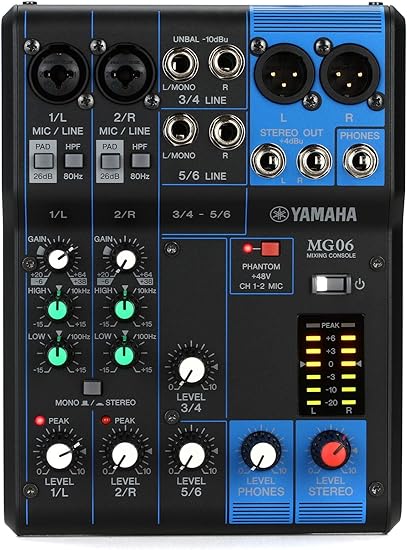 YAMAHA MG06 MIXING CONSOLE