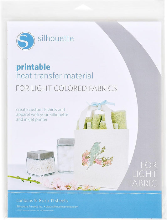 Silhouette Printable Heat Transfer for Light Fabrics