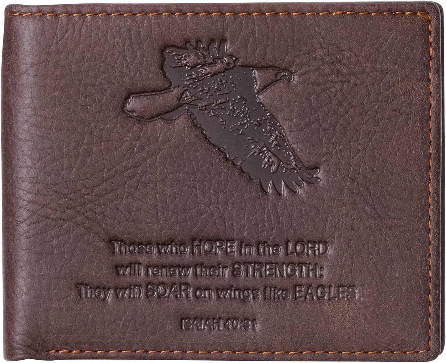 Isaiah 40:31 Genuine Leather Wallet