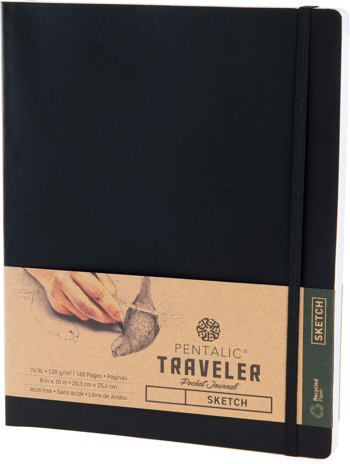 Pentalic Traveler Journal - Black 8x10"