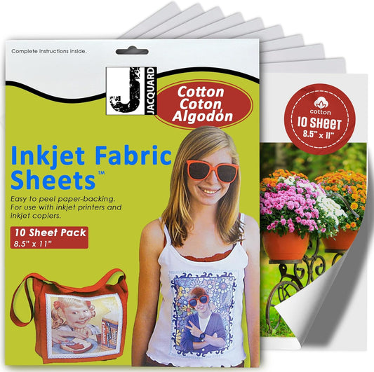 Inkjet Fabric Sheets 10 Sheet Pack 81/2 x 11"