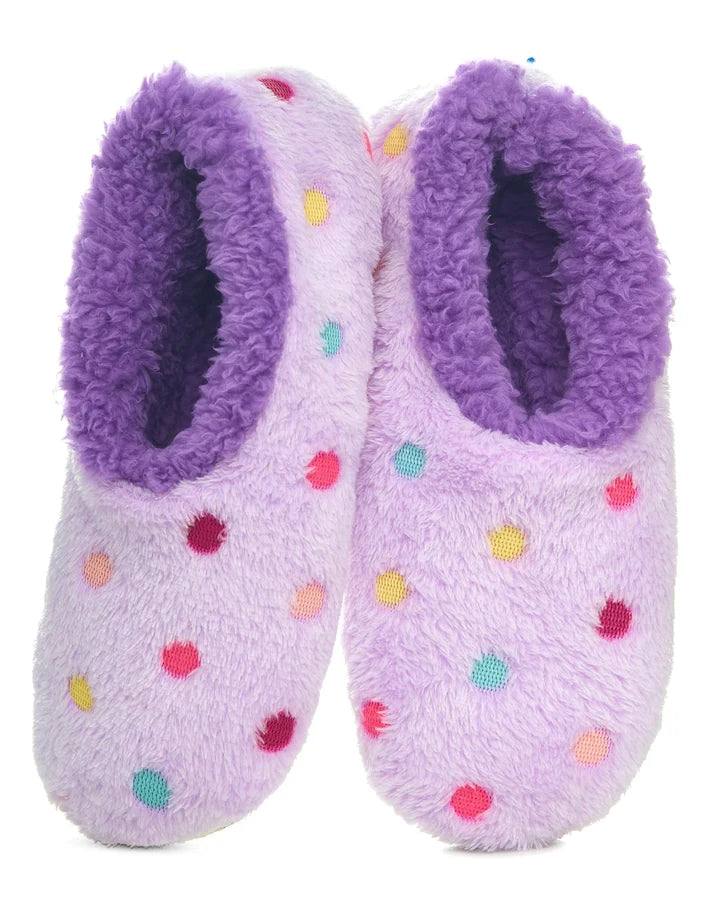 Snoozies! - Lotsa Dots Purple Slippers - Size Variety