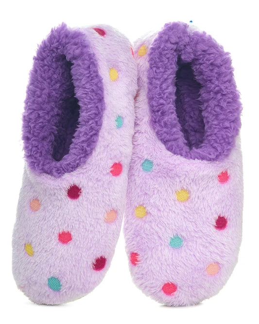 Snoozies! - Lotsa Dots Purple Slippers - Size Variety