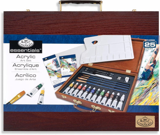 Royal Brush Wooden Box Acrylic Paint Set 25pc