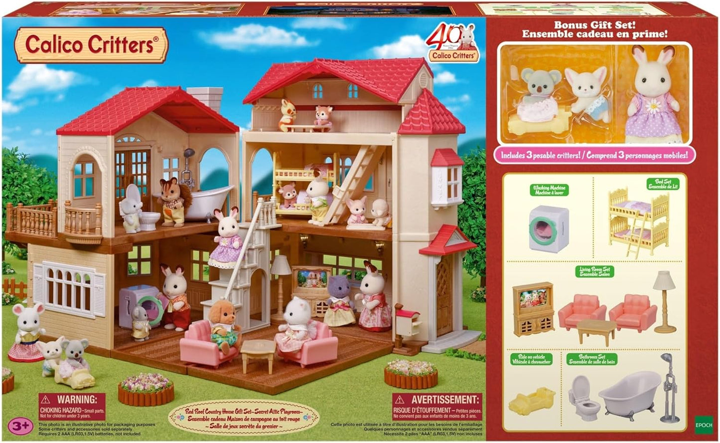 Calico Critters Country Home Gift Set Secret Attic Playroom