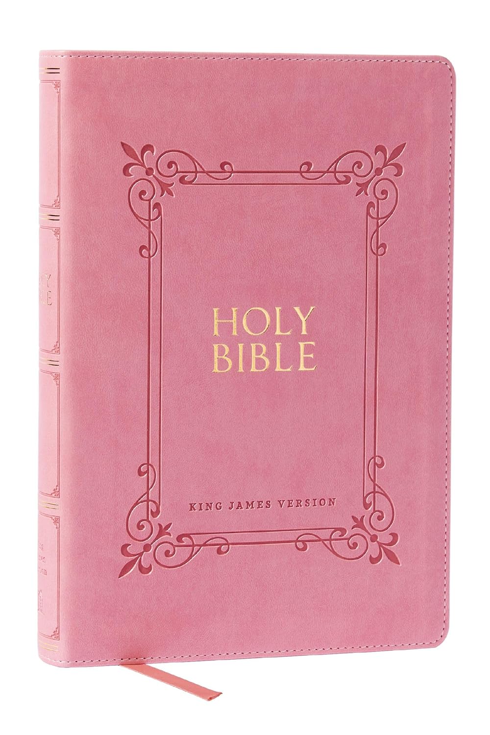 KVJ Holy Bible : Large Print Leathersoft Pink Red Leter