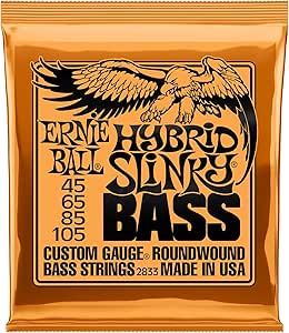 Ernie ball hybrid slinky 4-string electric bass strings .045-.105 2833