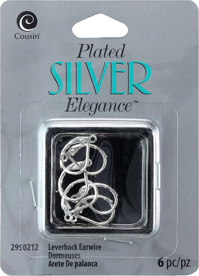 Plated Silver Leverback Earwire