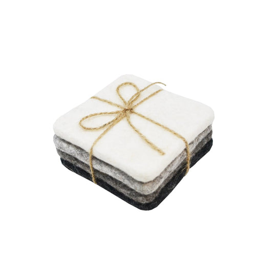 S/4 COASTERS SQUARE GREY GRADIENT