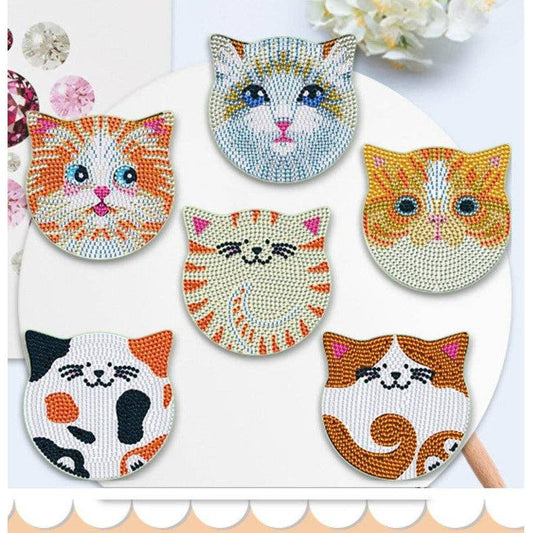 Diamond Brands - Cozy Cats Diamond Art Coaster Set