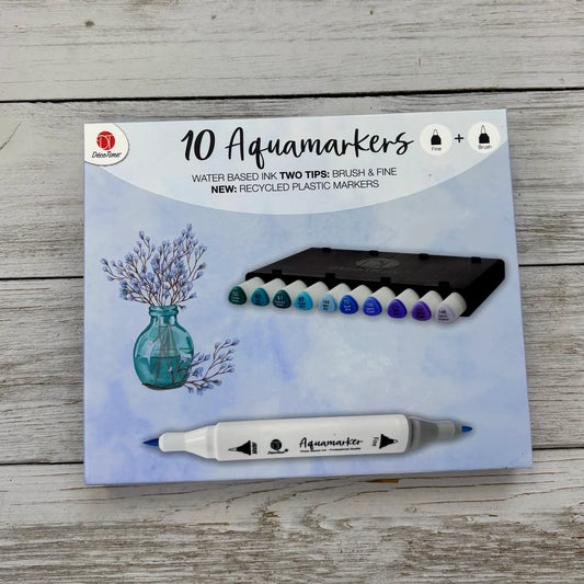 Decotime - Aquamarkers - Essentials Collection, Blue 10pcs