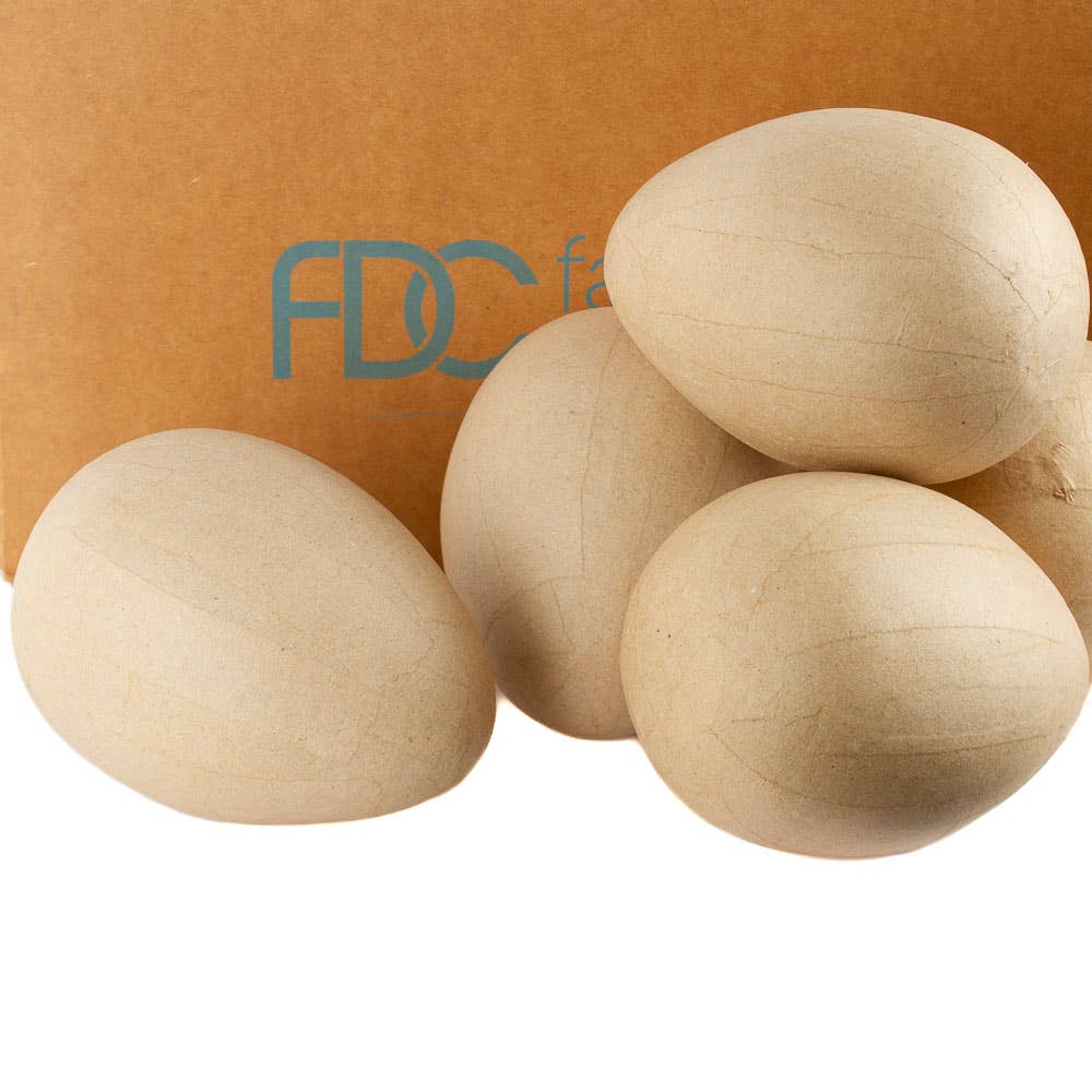 Factory Direct Craft - Unfinished Paper Mache Egg -  6" H x 4" Dia