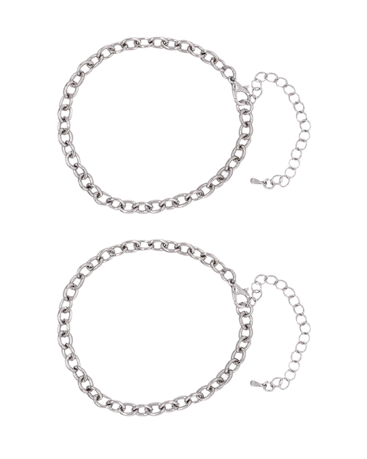 Jewelry Made by Me - Charm Bracelets, Silver 2pc