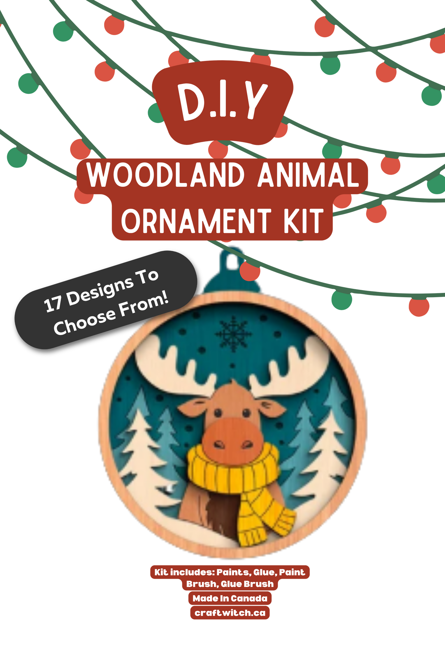 The Craft Witch - Moose Winter Wonderland Ornament Kit