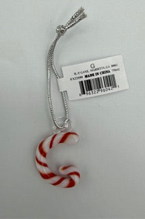 "G" CANDY STRIPPED ORNAMENT