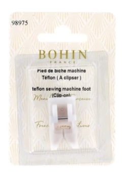 Bohin - Teflon Non-Stick Sewing Machine Presser Foot, Clip-In