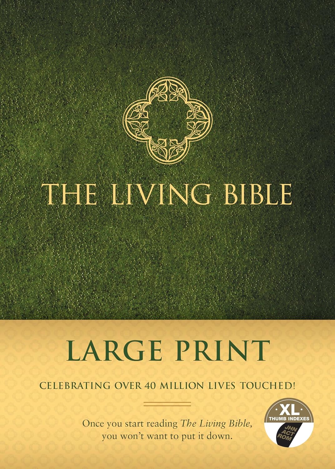 The Living bible Large Print Edition - Green Hardcover