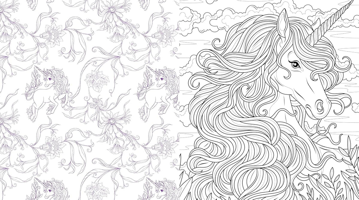 Beautiful Unicorns Coloring Book