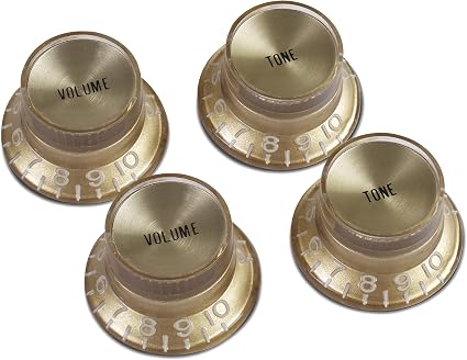 Gibson Gear Top Hat Style Metal Insert 2 Volume, Gold with Gold