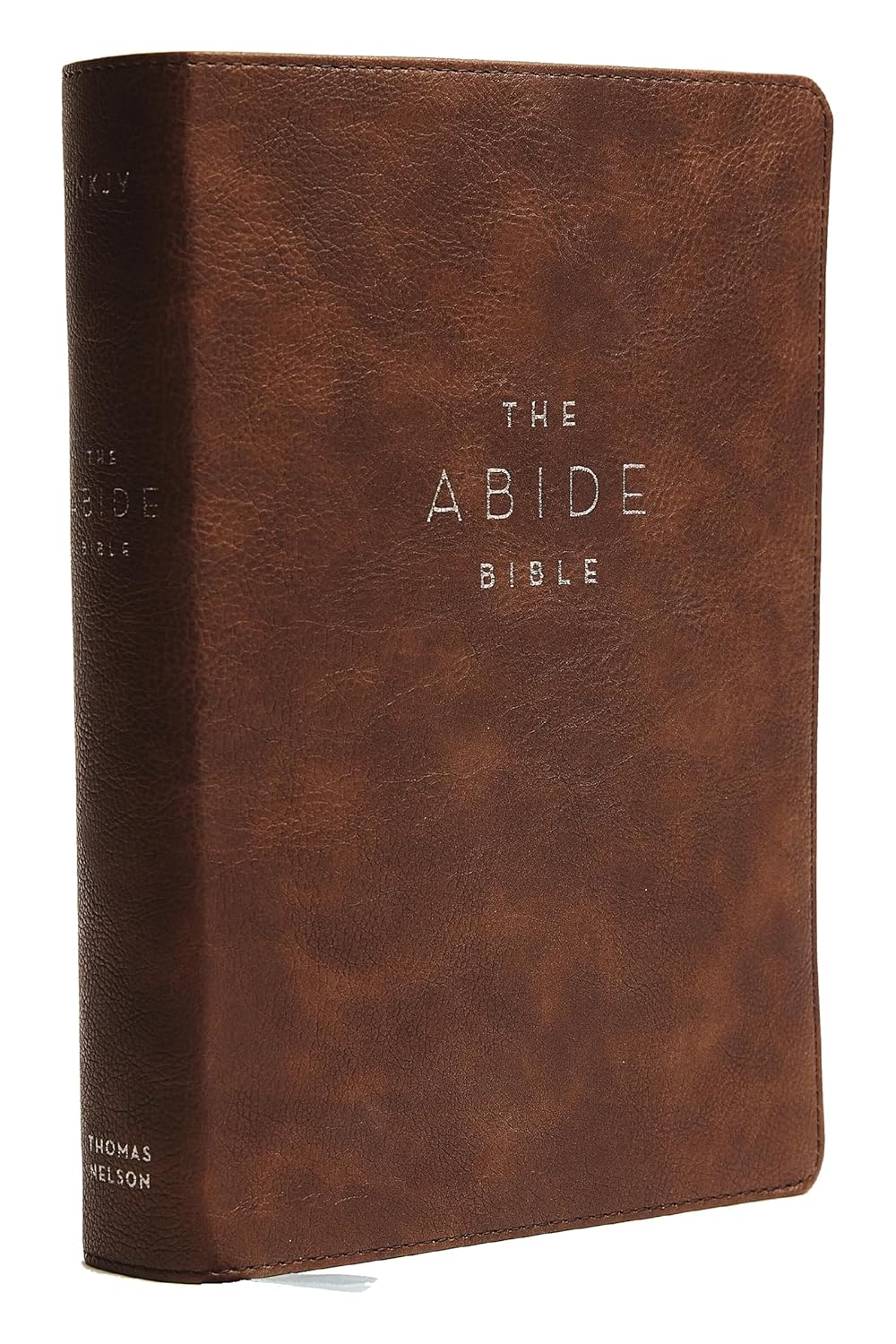 NKJV Abide Bible w/ Red Letter Leathersoft Brown