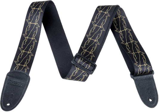 GRETSCH ALTERNATING PENGUIN STRAP GOLD/BLACK