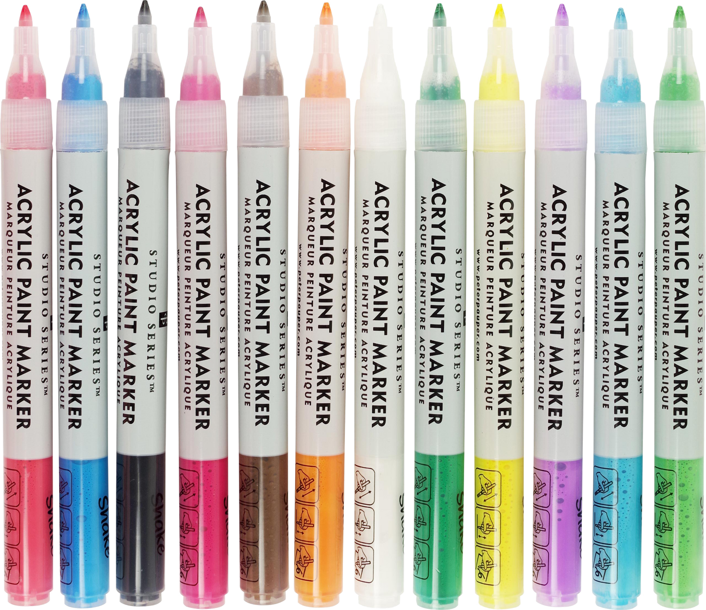 Peter Pauper Press - Studio Series Acrylic Paint Markers (Set of 12)