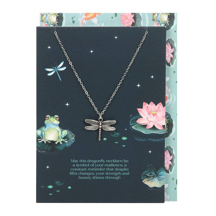 DragonFly Necklace Blank Greeting Card