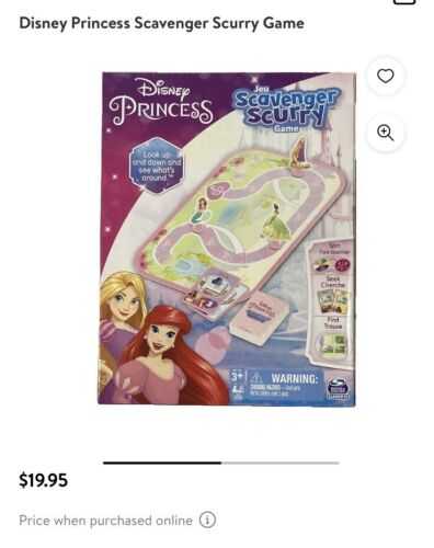 Disney Princess Scavenger Scurry Game for ages 3 and up