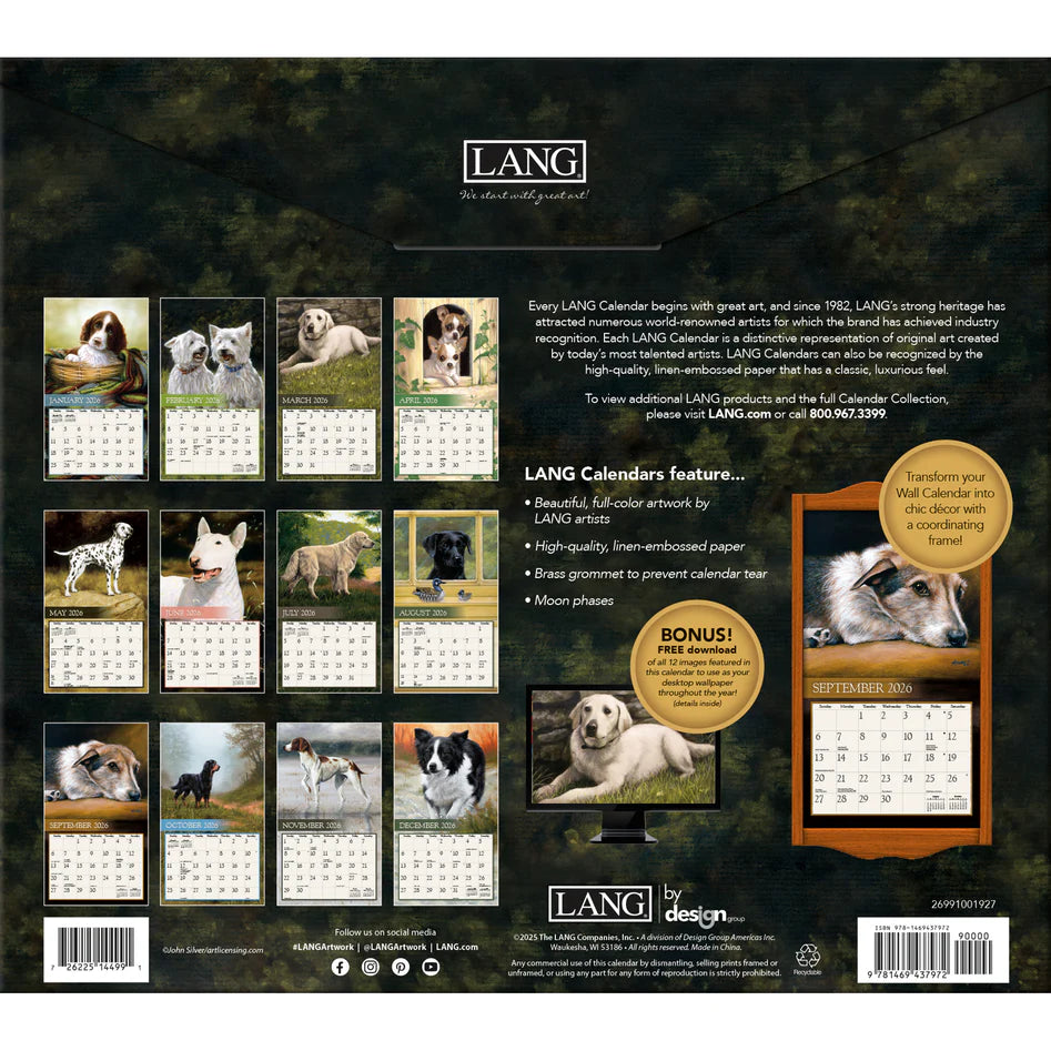 Lang 2026 Love Of Dogs Calendar