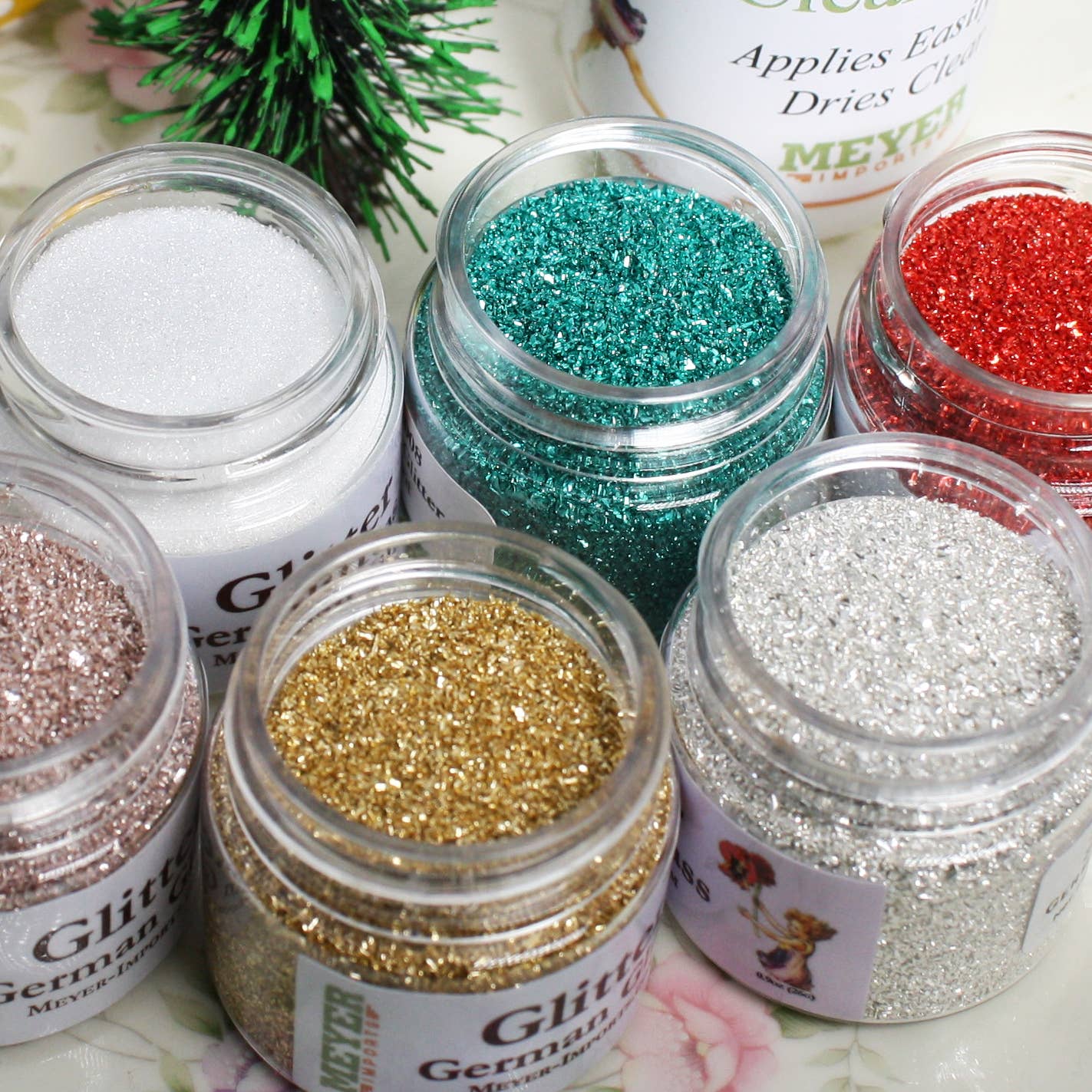 Meyer Imports : Christmas Glitter Set - 6 Jars - 90 Grit