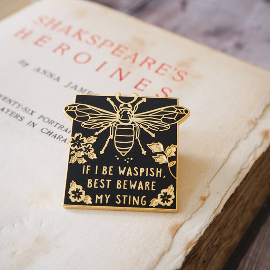 LiteraryEmporium - Katherina Taming Of The Shrew - Shakespeare Wasp Pin Badge