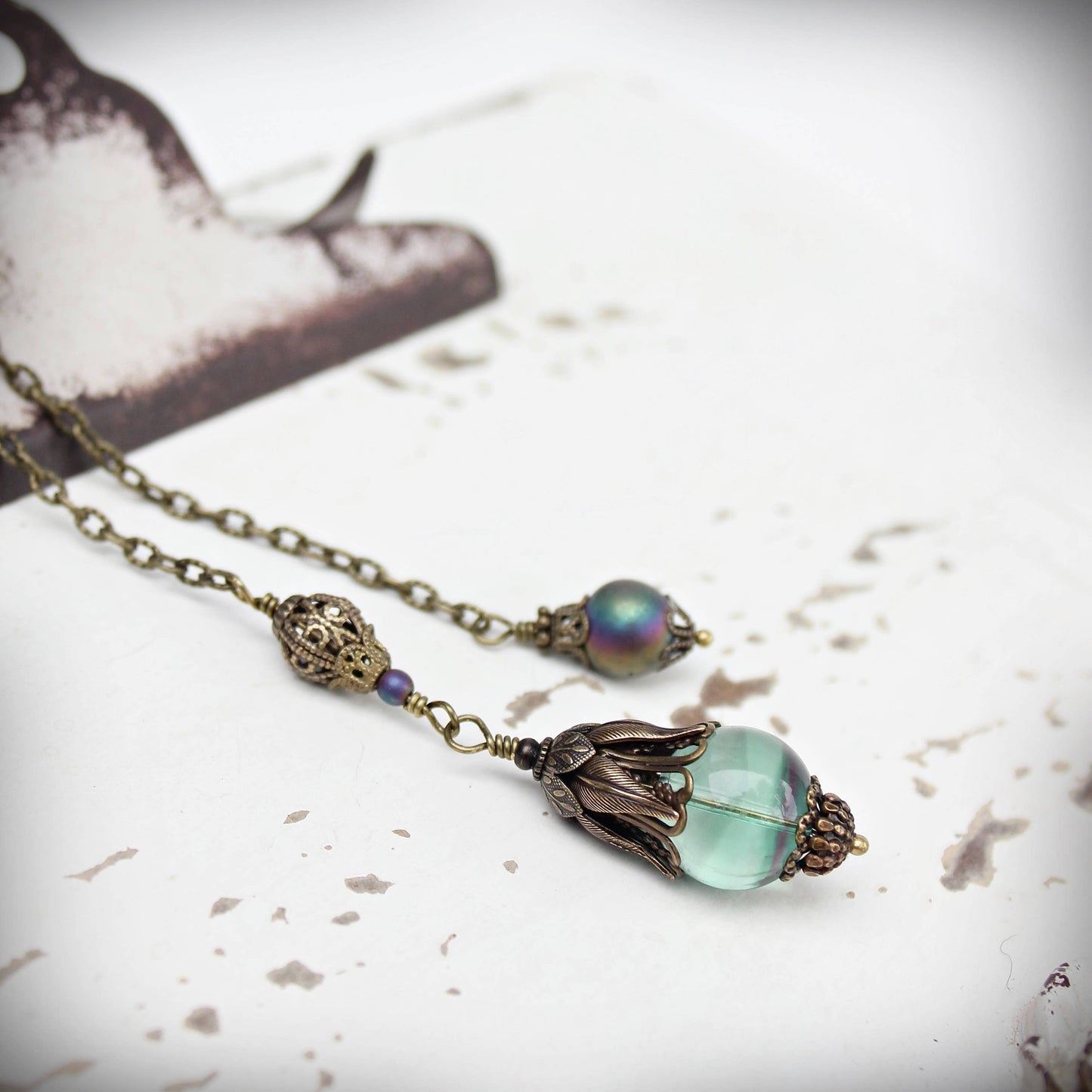 Circa 1890 - Vintage Style Fluorite Jewelry Pendulum | Intuition—Clarity