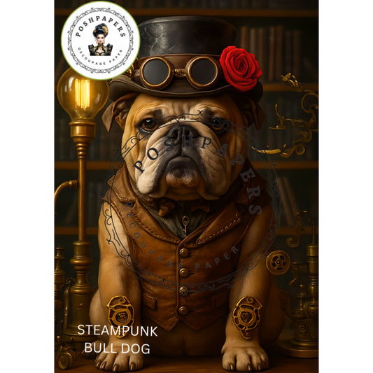 Posh Papers - Steampunk Bulldog 53x73 cm