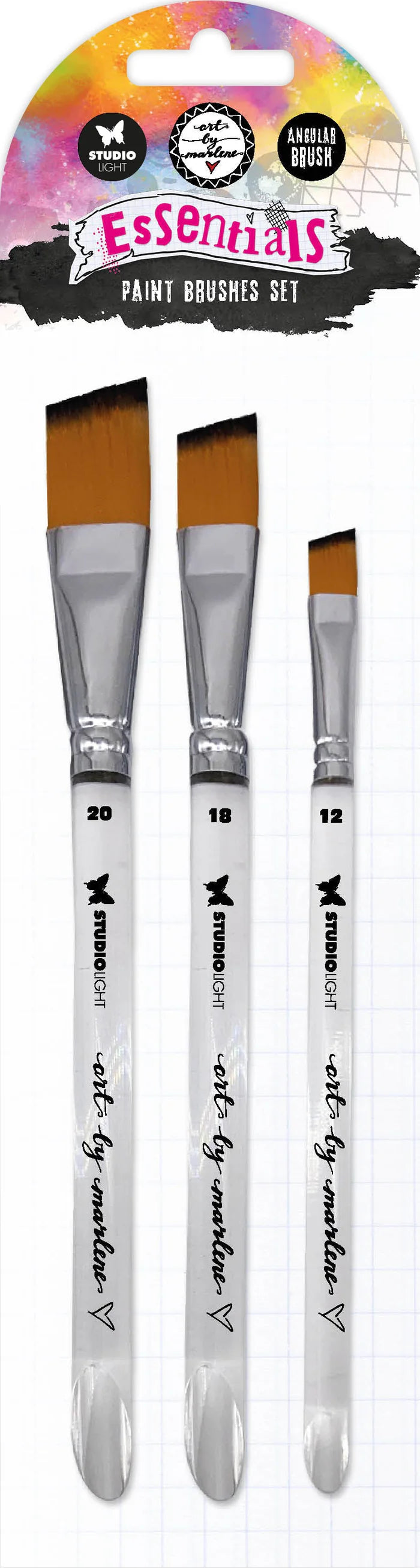 Studio Light - Art by Marlene - Brushes Soft Nylon Flat bevel 3pcs