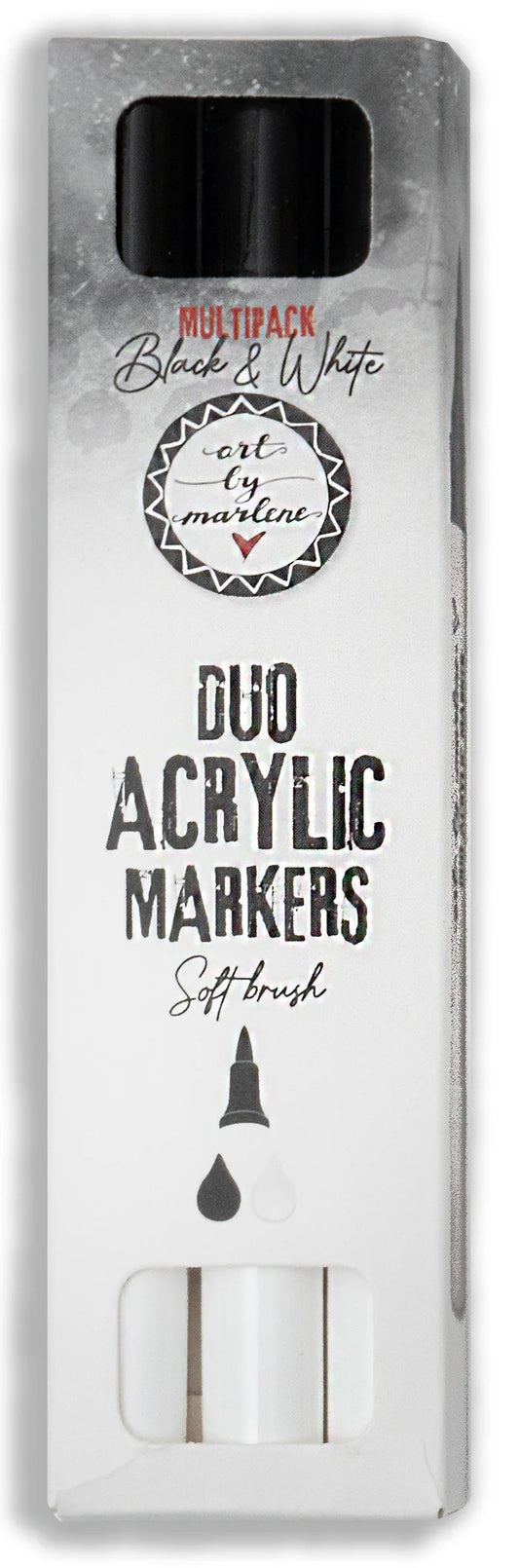 Studio Light : Duo Acrylic Markers Black And White Essentials 3pc